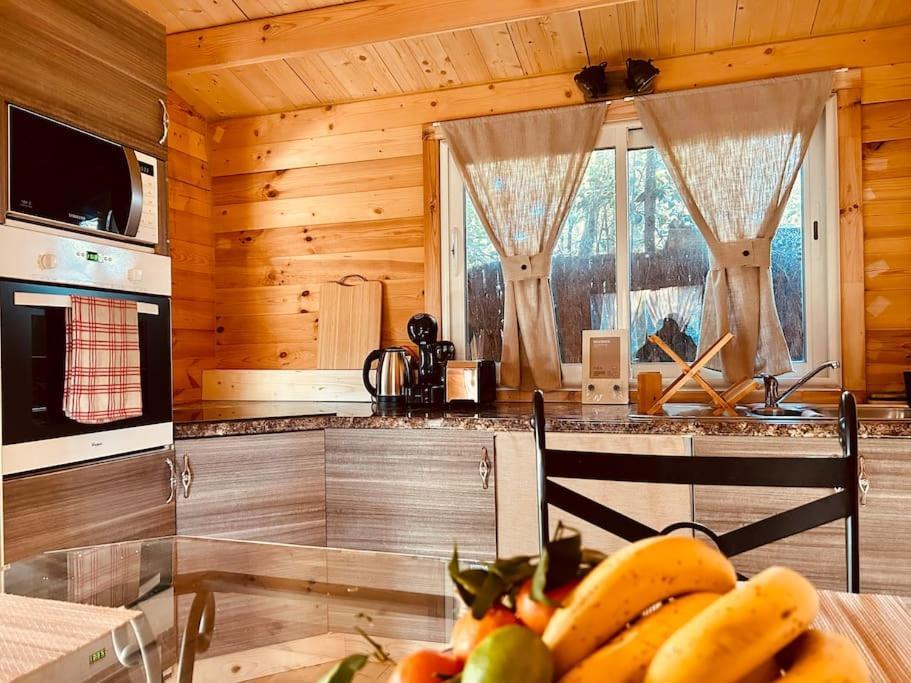 Chalet Bois Jacuzzi Bessan 外观 照片